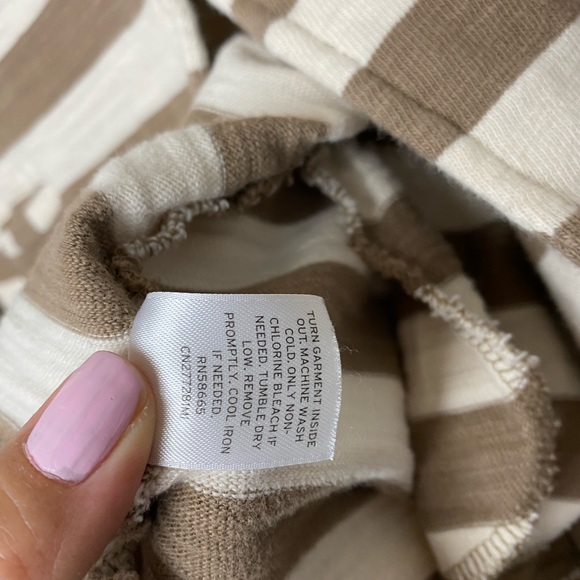 Caslon Blazer Jacket Cotton Stripe Brown Ivory XL - Picture 7 of 7